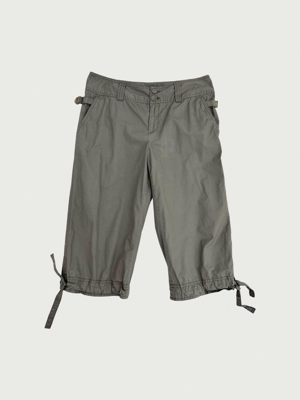 Low Rise Khaki Green Capris